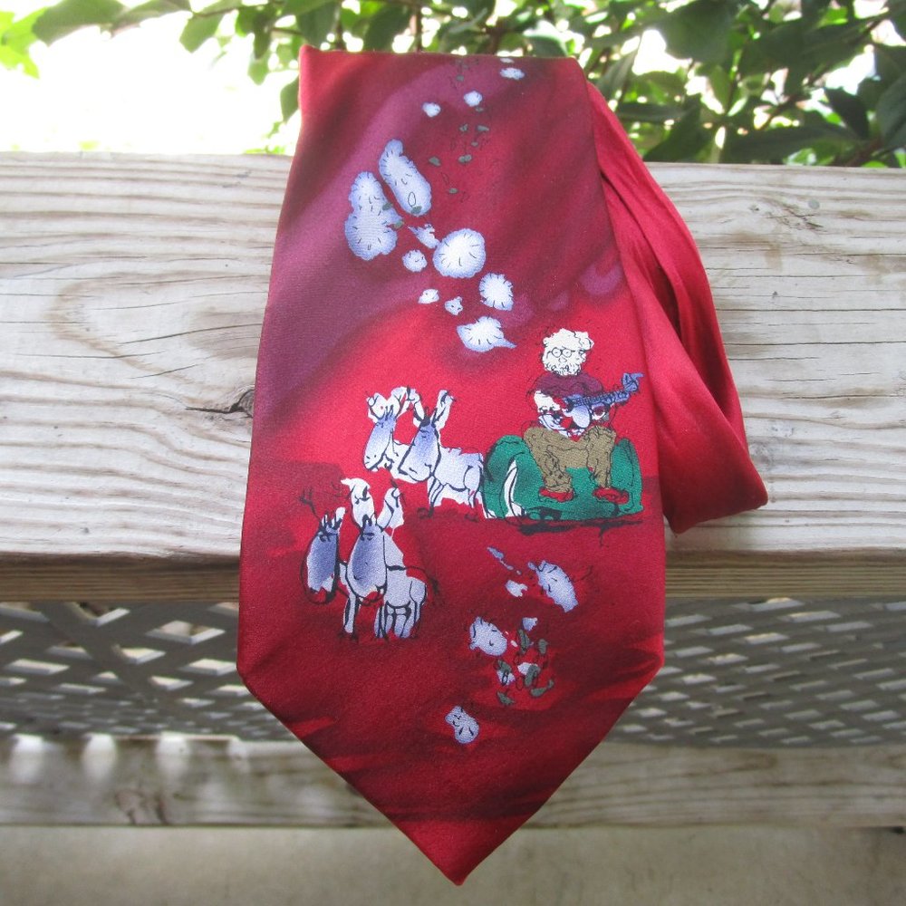 Vintage Jerry Garcia - The Grateful Dead 100% Silk men's Necktie Rare